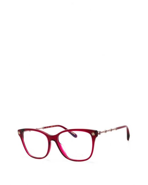 Chopard Red Rectangle-Frame Glasses