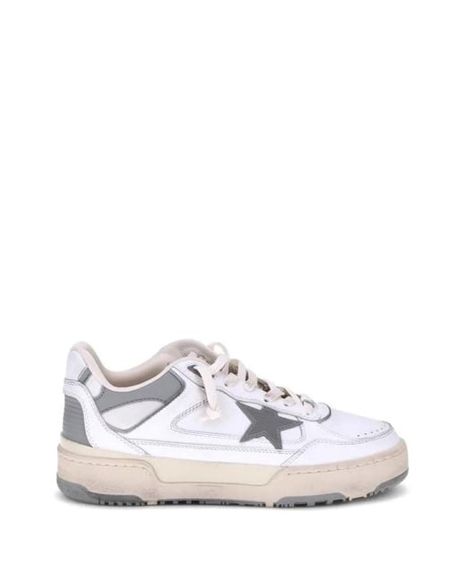 Golden Goose Deluxe Brand White Forty2 With Star And Leather Heel Tab Sneakers for men
