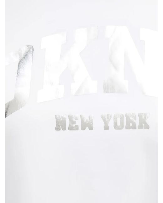 DKNY White Logo-Detail T-Shirt