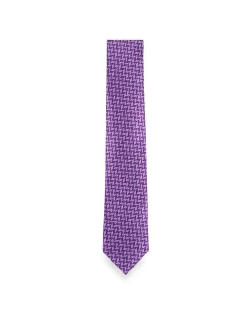 Geometric-Pattern Tie Brioni pour homme en coloris Purple