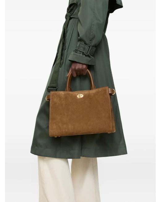 Burberry Brown Cotswolds Suede Small Tote Bag