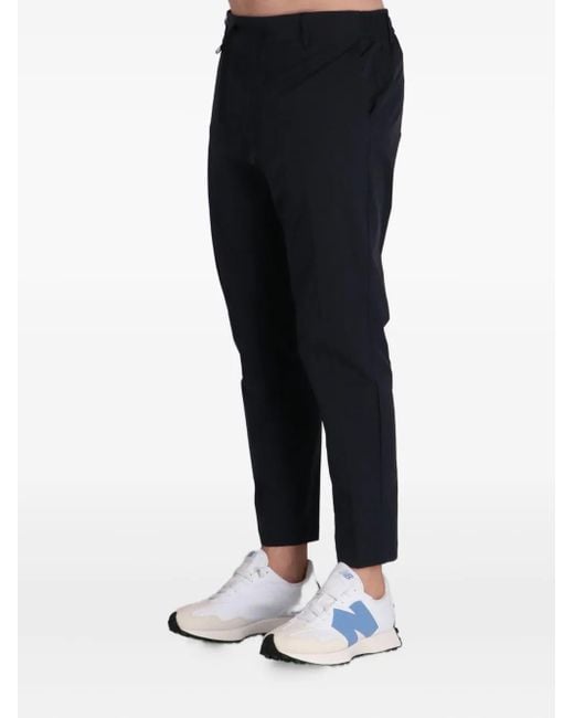 Boss Blue Drawstring-Waist Trousers for men