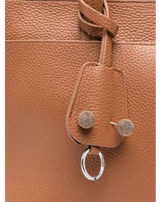 Fabiana Filippi Brown Leather Tote Bag