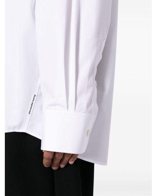 Alexander Wang White Long-sleeve Poplin Cotton Shirt for men