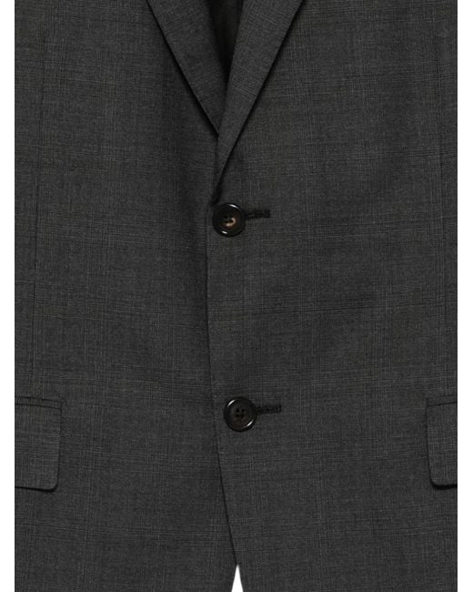 Corneliani Black Check-Pattern Single-Breasted Suit for men