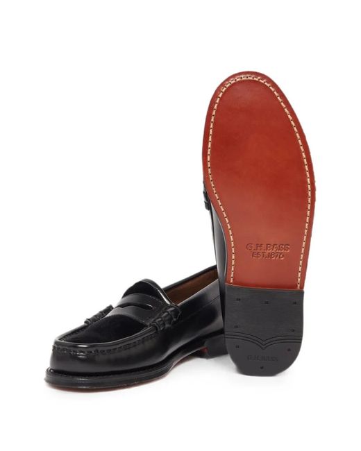 G.H.BASS White Weejuns Lincoln Snaffle Loafers for men