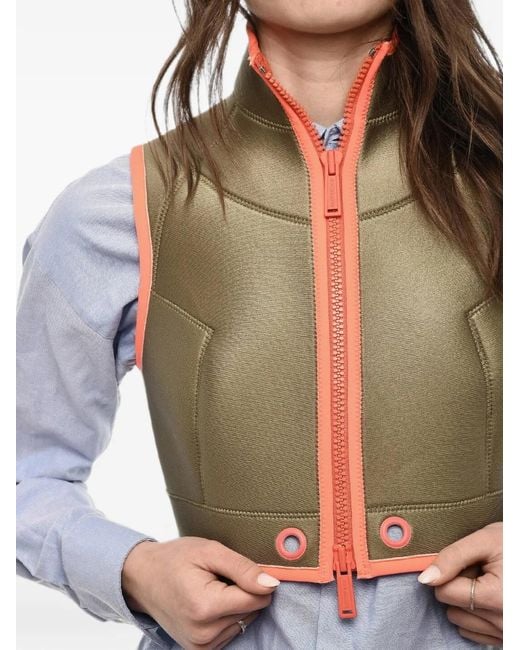 DSquared² Gray Cropped Sleeveless Gilet
