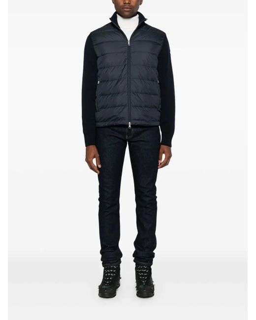 Moncler Black Zip-Up Padded Jacket for men