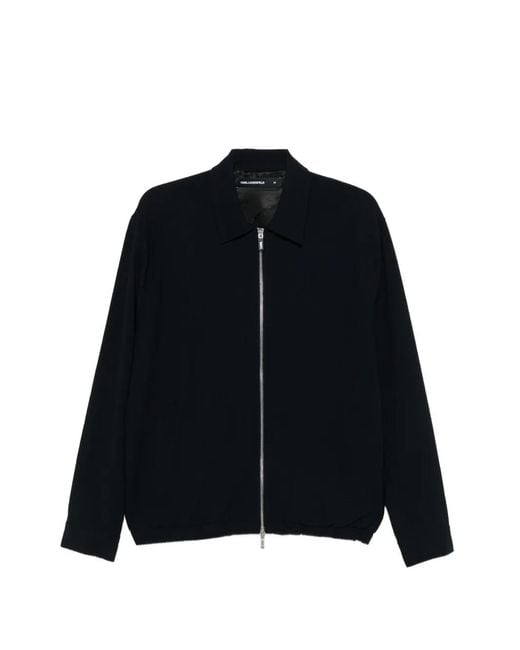 Karl Lagerfeld Black Veste À Fermeture Zippée for men