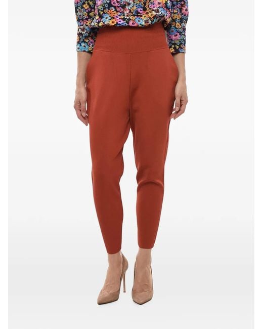 Stella McCartney Red High-Rise Balloon Trousers
