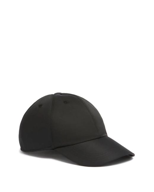 Marni Black Tafetta Baseball Cap With Embroidery