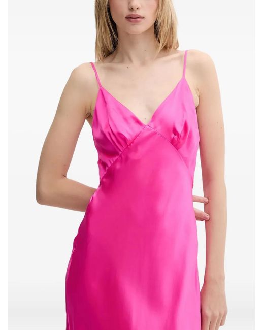 From Future Pink Silk Midi Dress