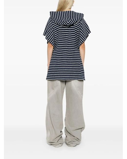 Givenchy Blue Striped Towelling Poncho