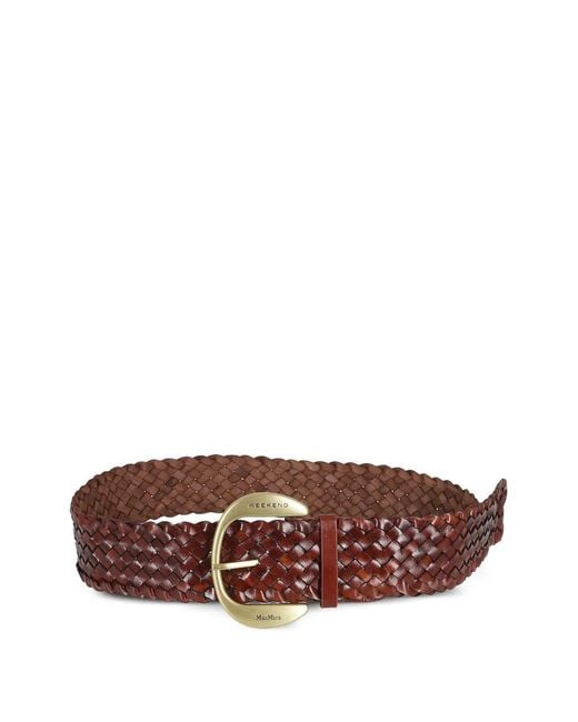 Weekend by Maxmara Brown Braided Buckle Belt