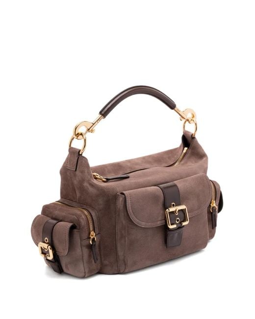 Chloé Brown Medium Camera Suede Shoulder Bag