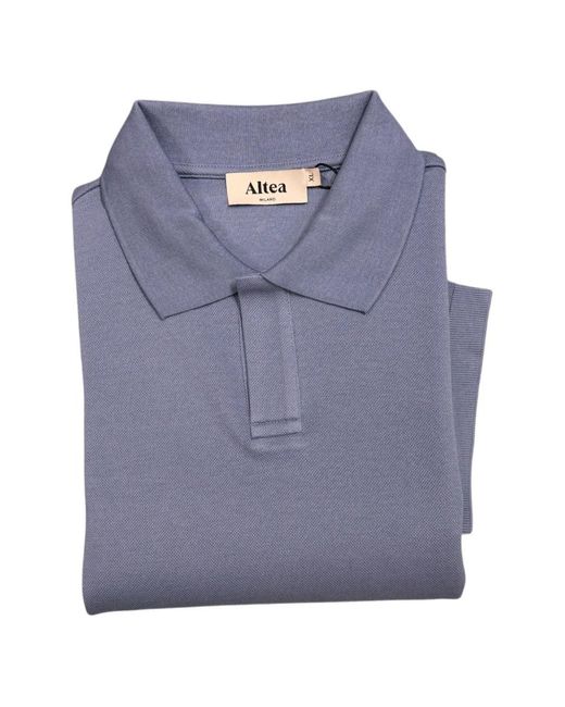 Altea Blue Pierre Piqué Polo Shirt for men
