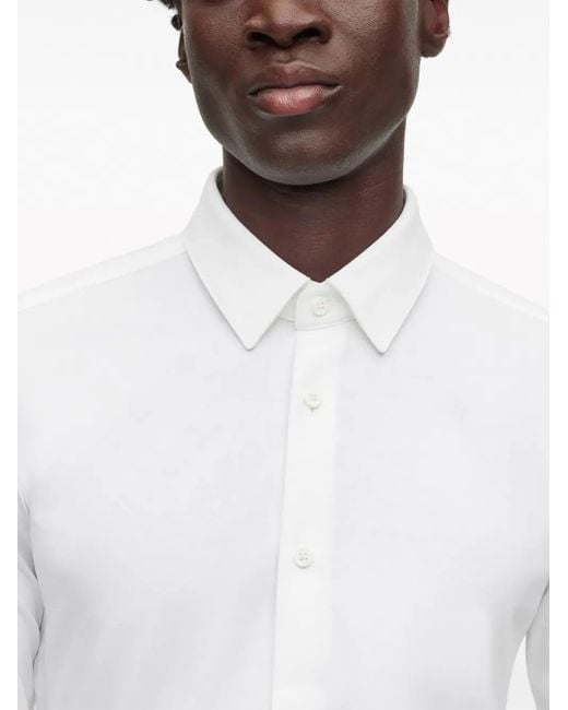 Boss White Slim-Fit Shirt for men