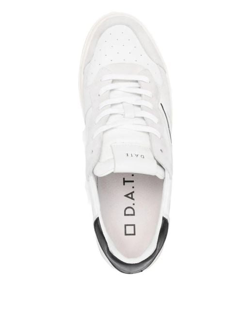 メンズ Date スエードパネル スニーカー White