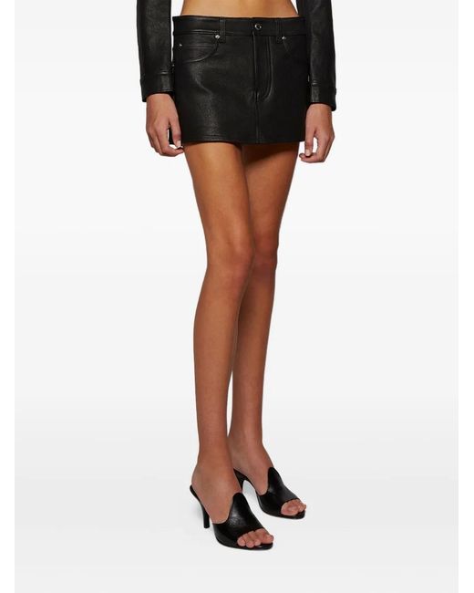 Alexander Wang Black Cotton-Blend Mini Skirt