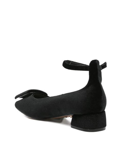 Twentyfourhaitch Black Buckle Pumps
