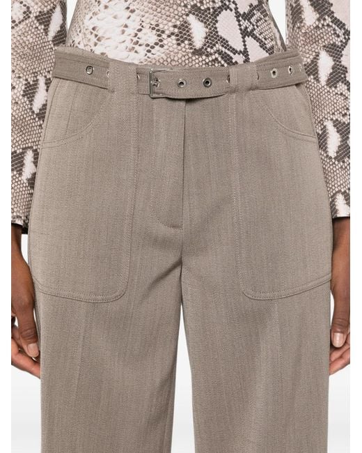 Seafarer Gray Belted Wide-Leg Trousers