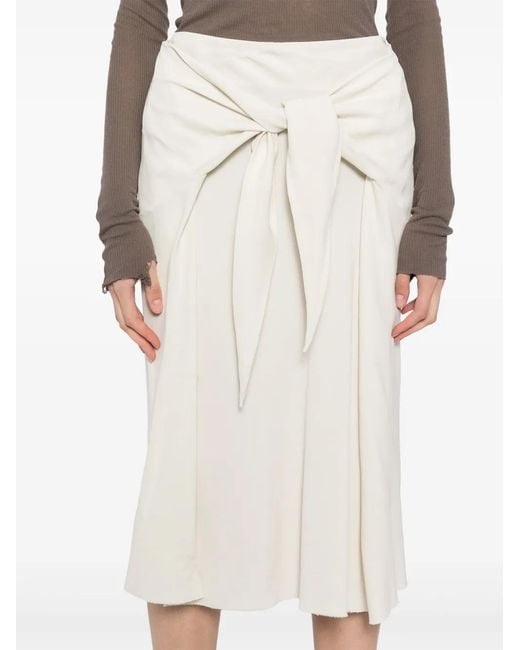 Rick Owens White Hollywood Strutter Skirt