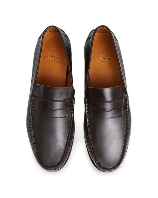 Hackett Handgenähte Loafer in Black für Herren