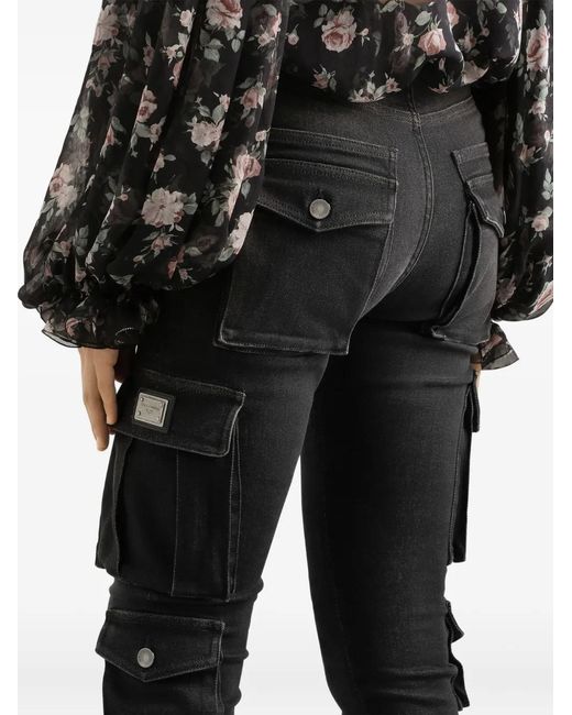 Dolce & Gabbana Black Cargo-Pocket Jeans