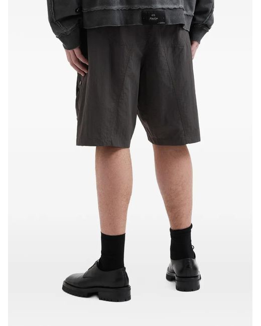 FIVE CM Black Cargo-Pocket Shorts for men