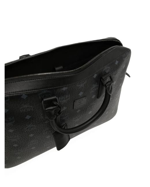 MCM Black Large Klassik Monogram Tote Bag for men