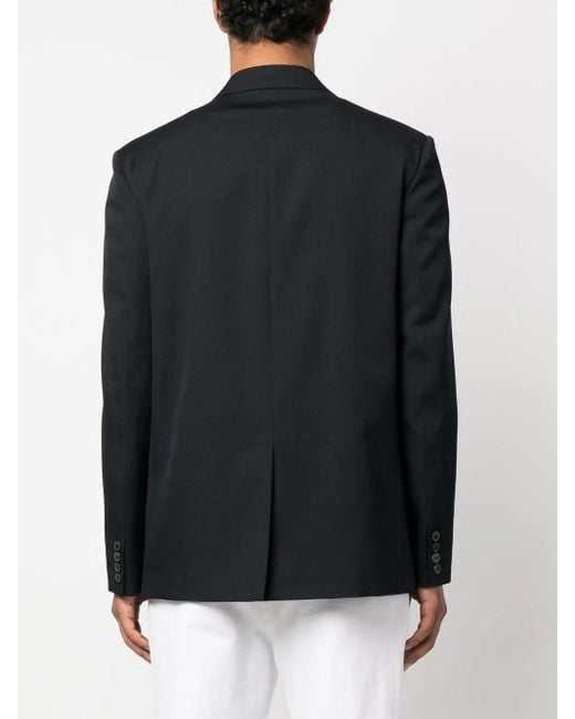 Valentino Garavani Blue Peak Lapels Double-Breasted Blazer for men