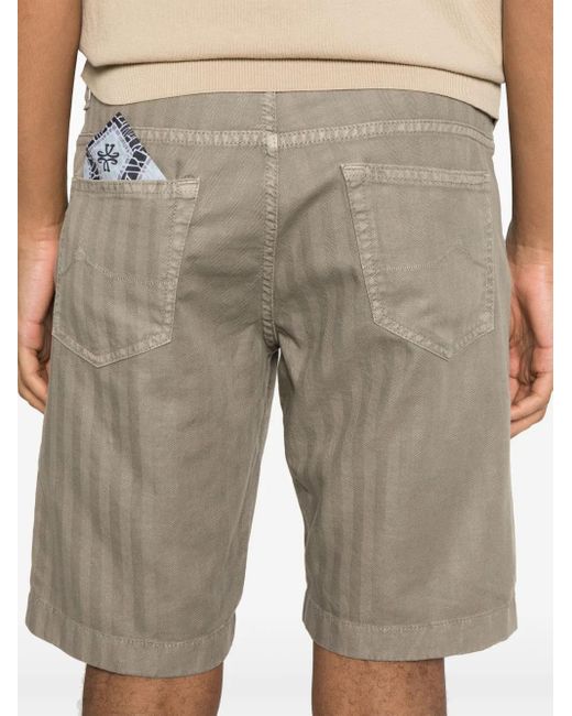 Jacob Cohen Gray Herringbone Shorts for men