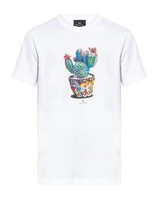 Camiseta con estampado gráfico Paul Smith de hombre de color White