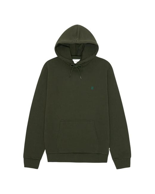 Les Deux Green Logo-Embroidered Hoodie for men