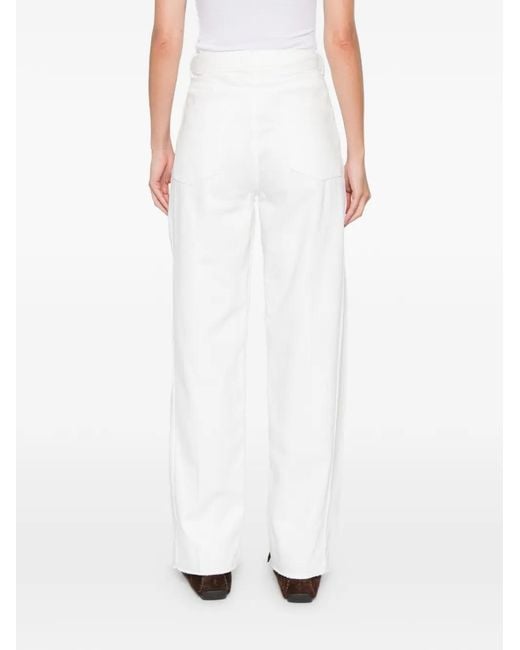 Sandro White Five-Pockets Cotton Jeans
