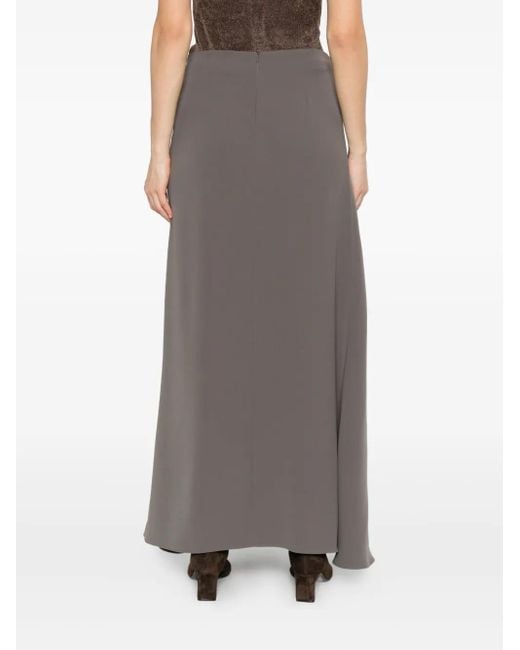 P.A.R.O.S.H. Gray A-Line Maxi Skirt