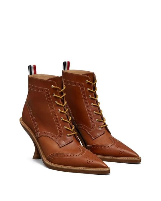 Thom Browne Brown 90Mm Wingtip Boots