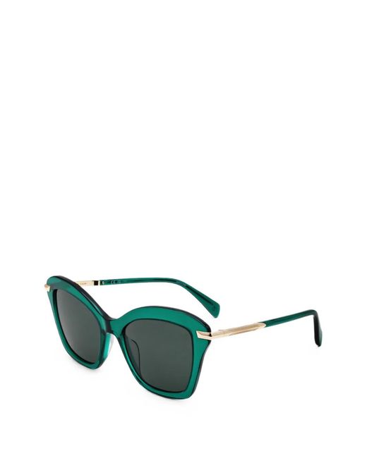 Rag & Bone Green Cat-Eye Frame Sunglasses