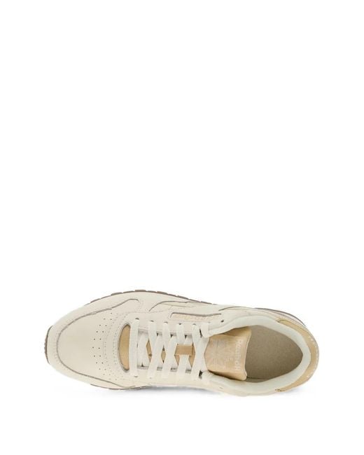Reebok White Leather Low-Top Sneakers