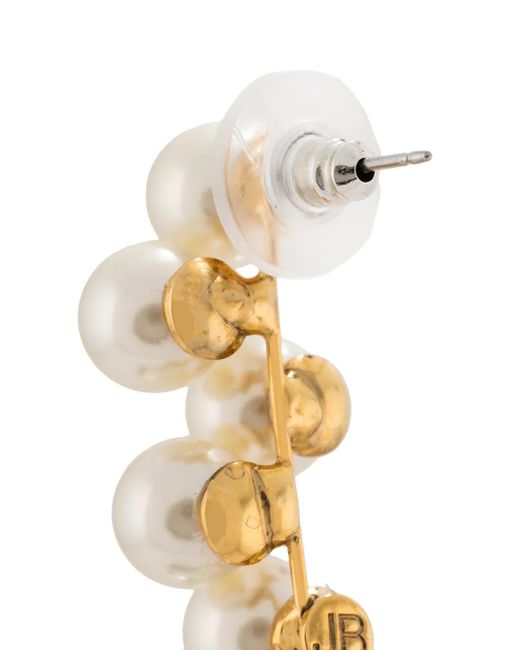 Jennifer Behr White Marcella Drop Earrings