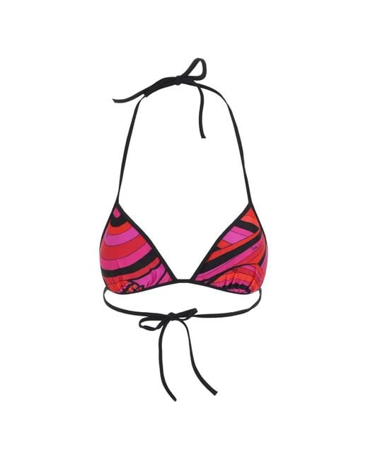 Emilio Pucci Red Bikini À Imprimé Iride