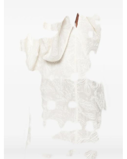Viktoria Chan White Eos Lace Trousers