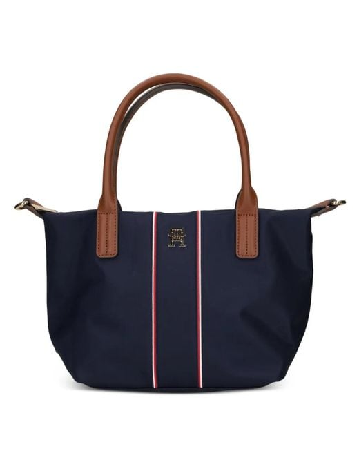 Tommy Hilfiger Blue Stripe Tophandle Tote Bag