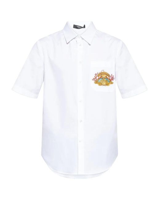 Versace Overhemd Met Logoprint in het White voor heren