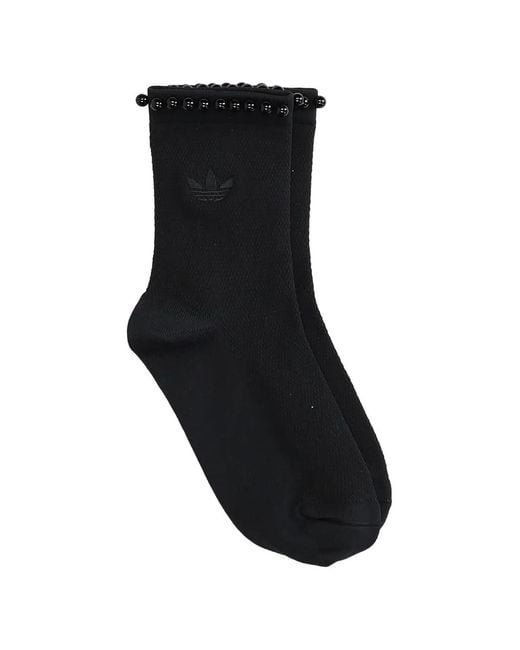 Adidas Black Bead-Embellished Socks