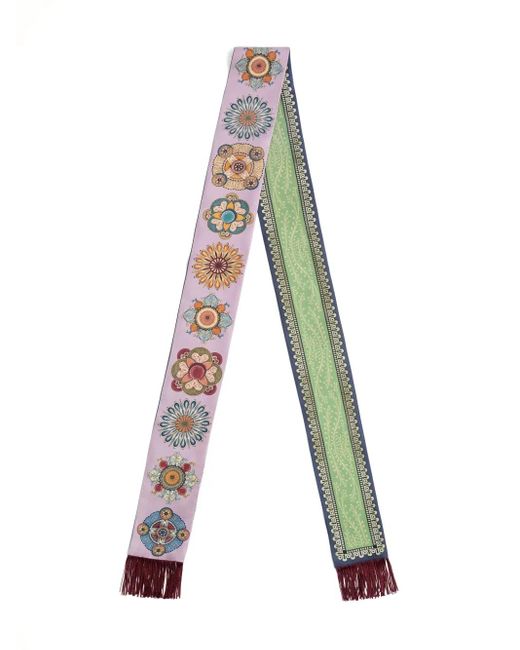 LaDoubleJ White Nucleus-Print Scarf