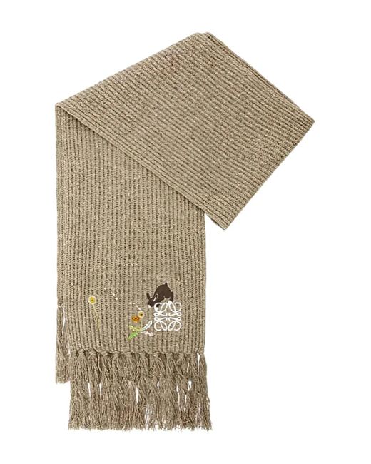 Loewe リブスカーフ Natural