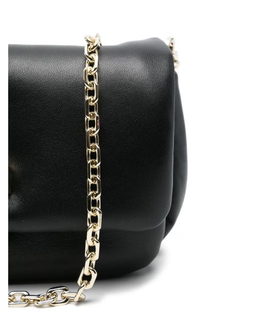 Patrizia Pepe Black Schultertasche Mit Fly-Schild