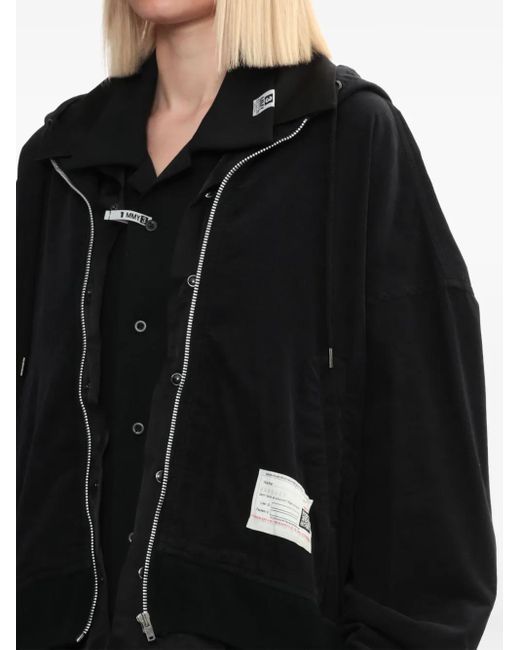 Maison Mihara Yasuhiro Black Kleid im Layering-Look