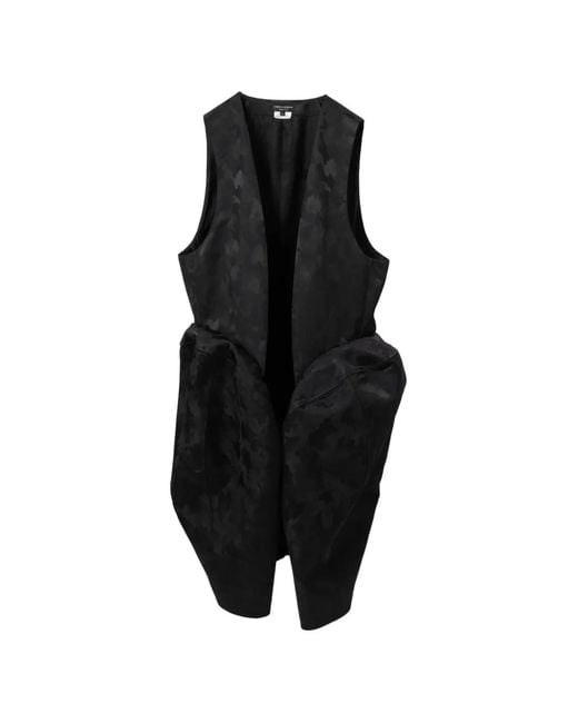 Comme des Garçons Black Gilet Ouvert En Jacquard for men